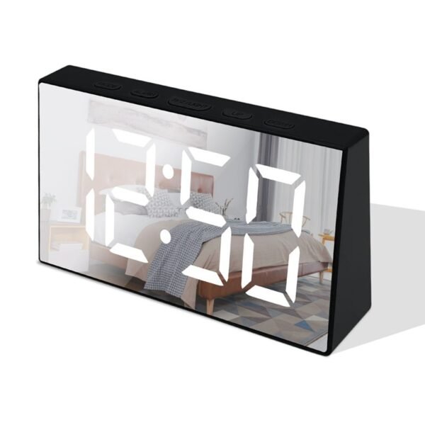 Reloj de mesa LED digital con espejo
