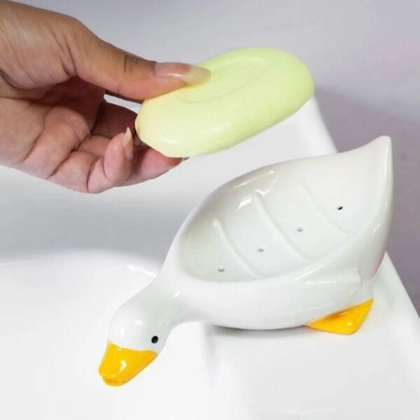 Jabonera infantil con forma de patito