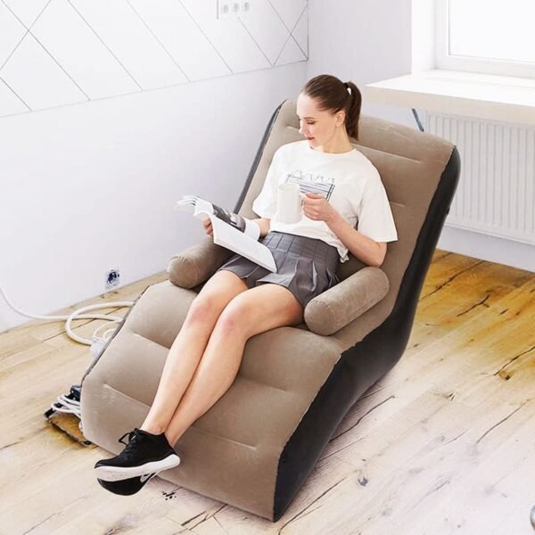 Sofá inflable portátil con reposabrazos