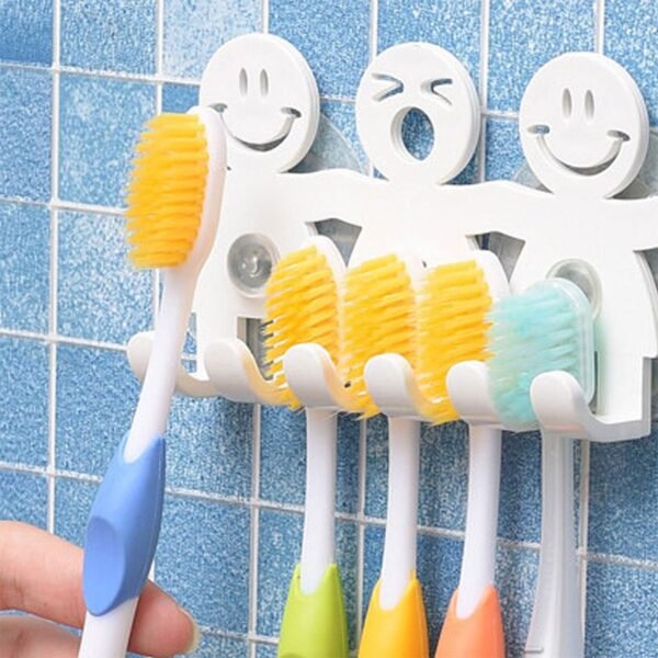 Soporte para cepillos de dientes de baño adhesivo sin taladrar