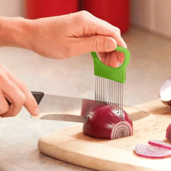 Soporte para tenedor cortador de rebanador para cortar cebollas y verduras