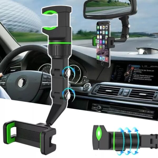 Soporte multifuncional para teléfono de coche con rotación de 360 grados ajustable