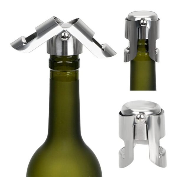 Tapón de presión de vacío de acero inoxidable para botellas de vino y champán