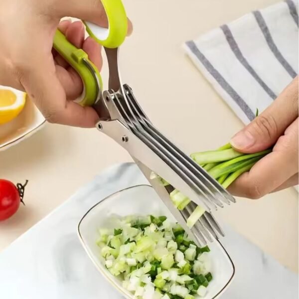 Tijeras de 5 hojas para uso culinario