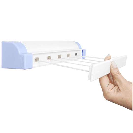 Tendedero de pared retráctil automático Secalux con 5 cuerdas de 4,1 m